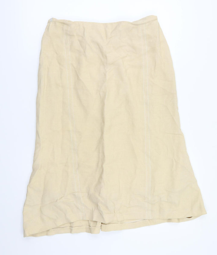 Coast Womens Beige Flare Skirt Size 10