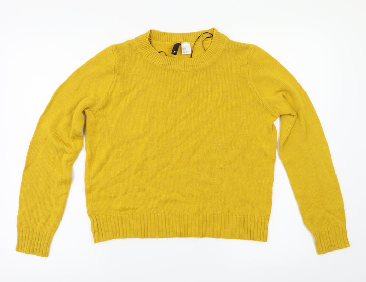 H&M Womens Yellow   Pullover Jumper Size S