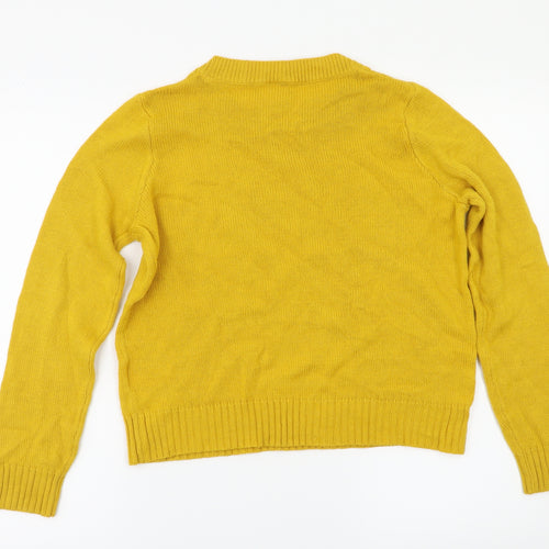 H&M Womens Yellow   Pullover Jumper Size S