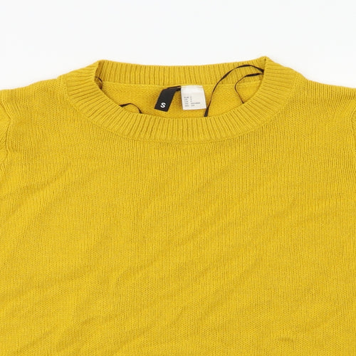 H&M Womens Yellow   Pullover Jumper Size S