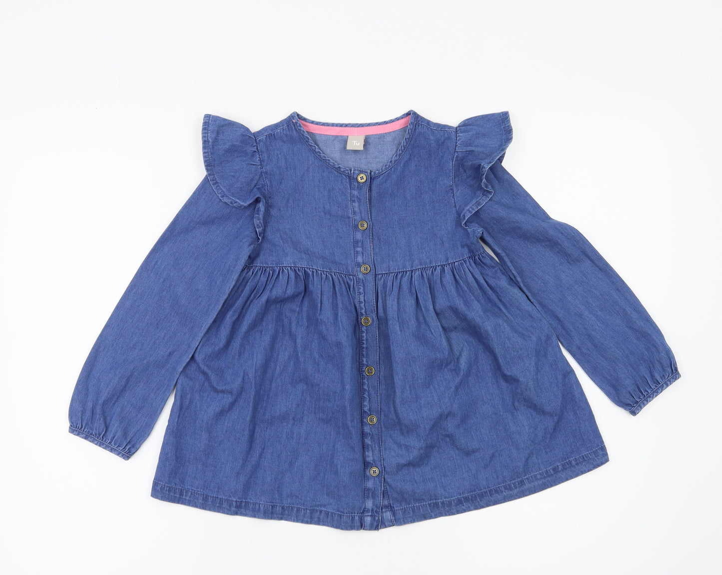 TU Girls Blue   Fit & Flare  Size 4-5 Years