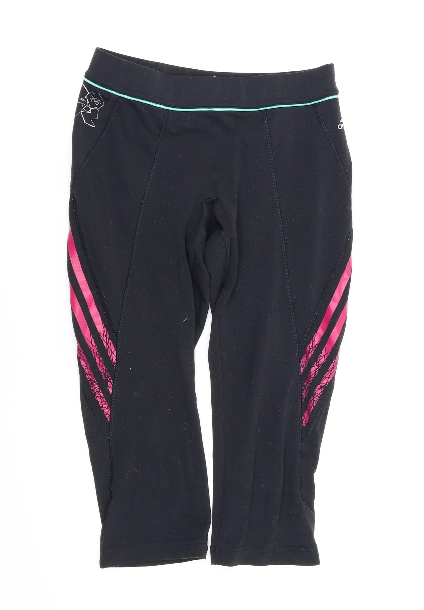 adidas Womens Black   Capri Leggings Size 8 L20 in