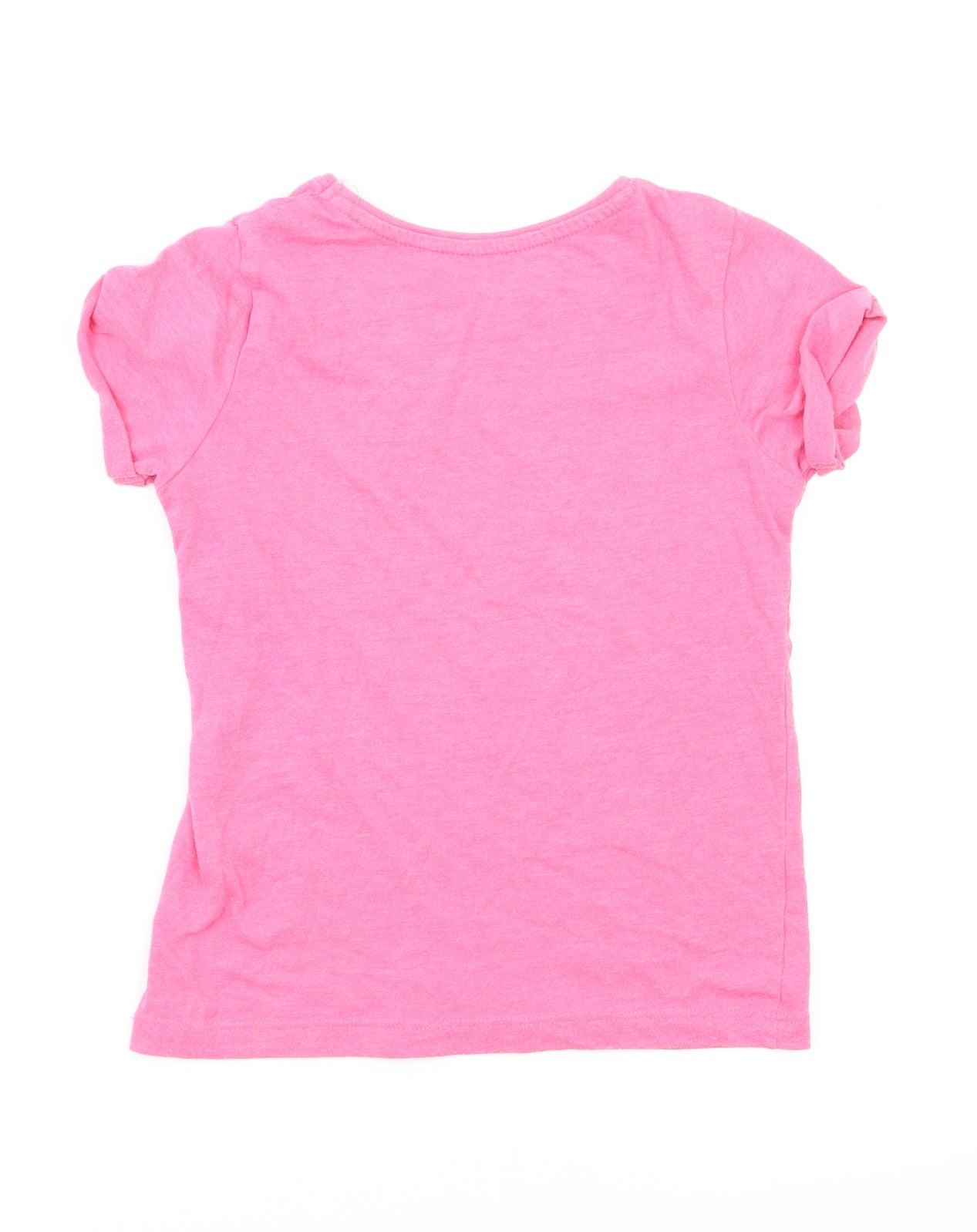 Primark Girls Pink Animal Print  Basic T-Shirt Size 7-8 Years