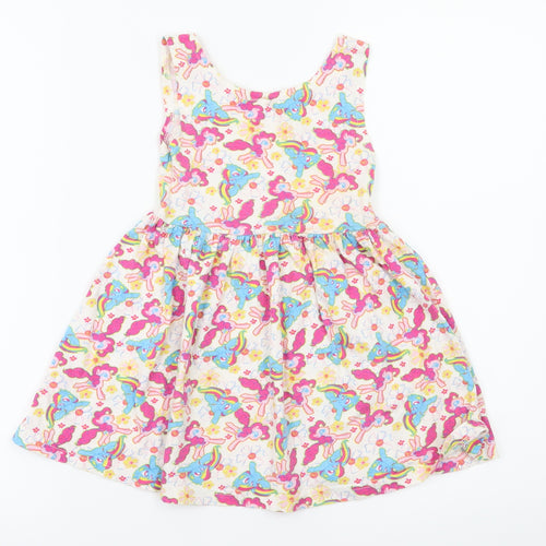 My Little Pony Girls Pink Animal Print  Fit & Flare  Size 3-4 Years