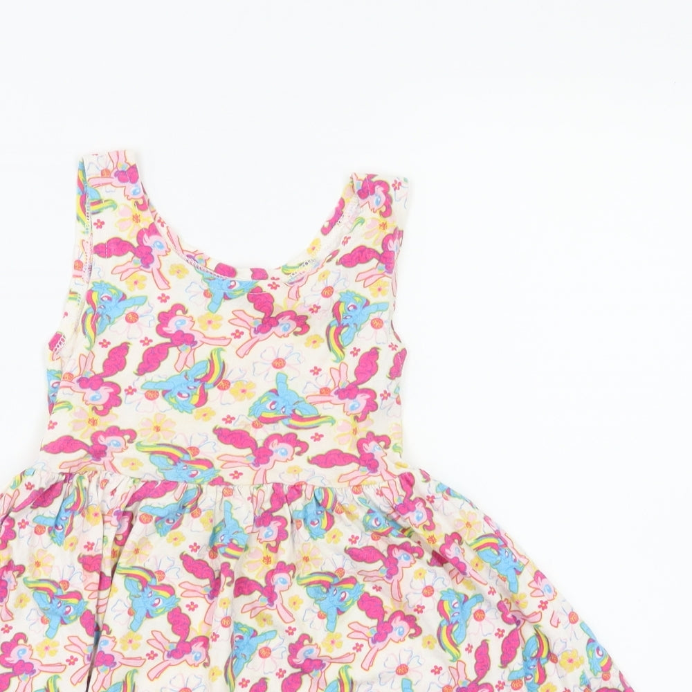 My Little Pony Girls Pink Animal Print  Fit & Flare  Size 3-4 Years