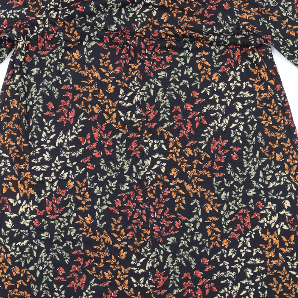 capsule Womens Black Floral  Fit & Flare  Size 14