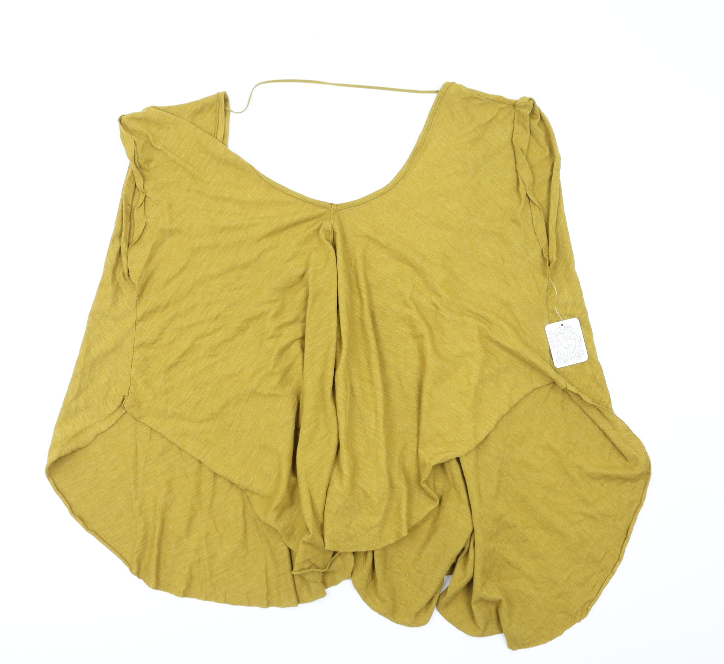 We The Free Womens Yellow   Basic T-Shirt Size XS