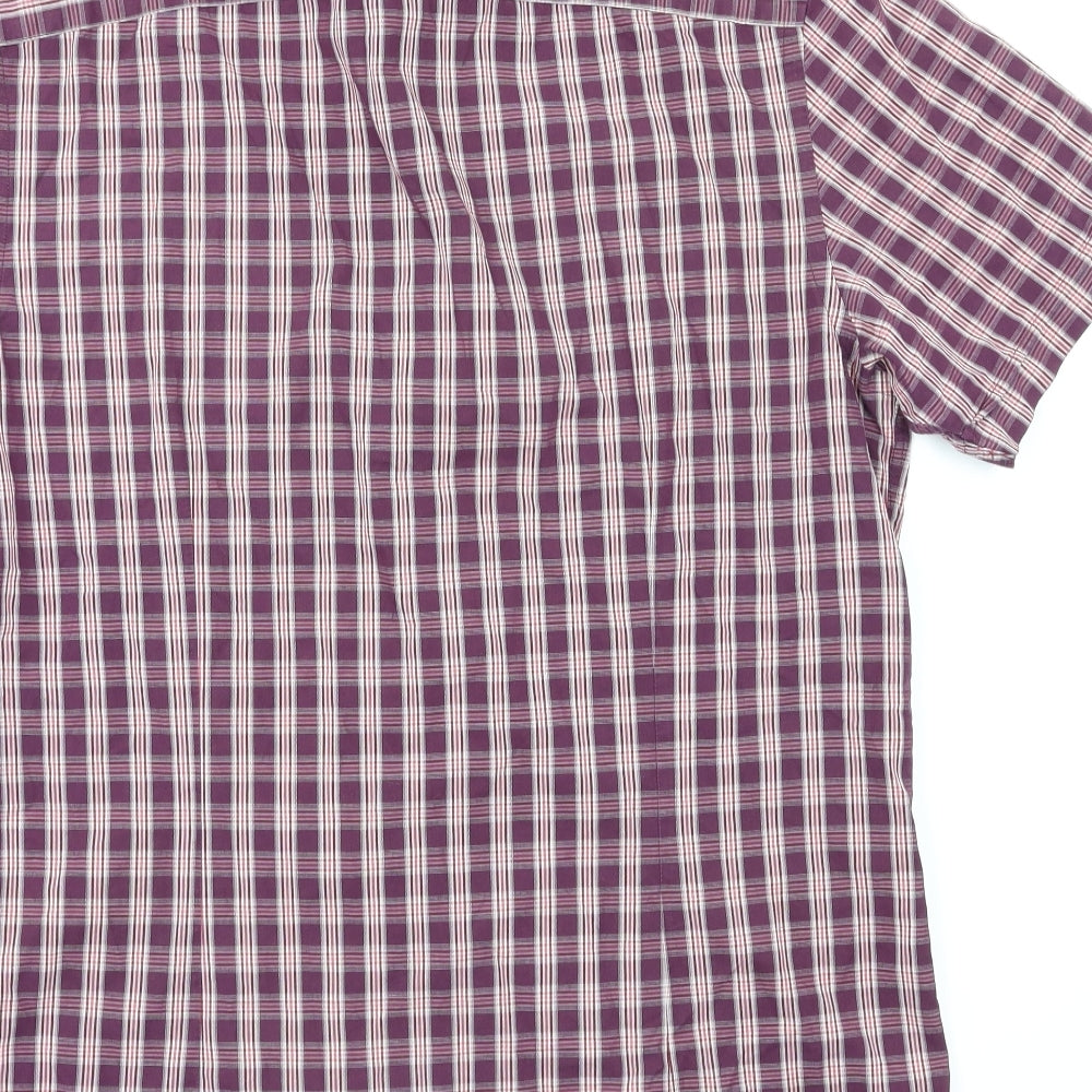 Burton Mens Purple Check   T-Shirt Size M