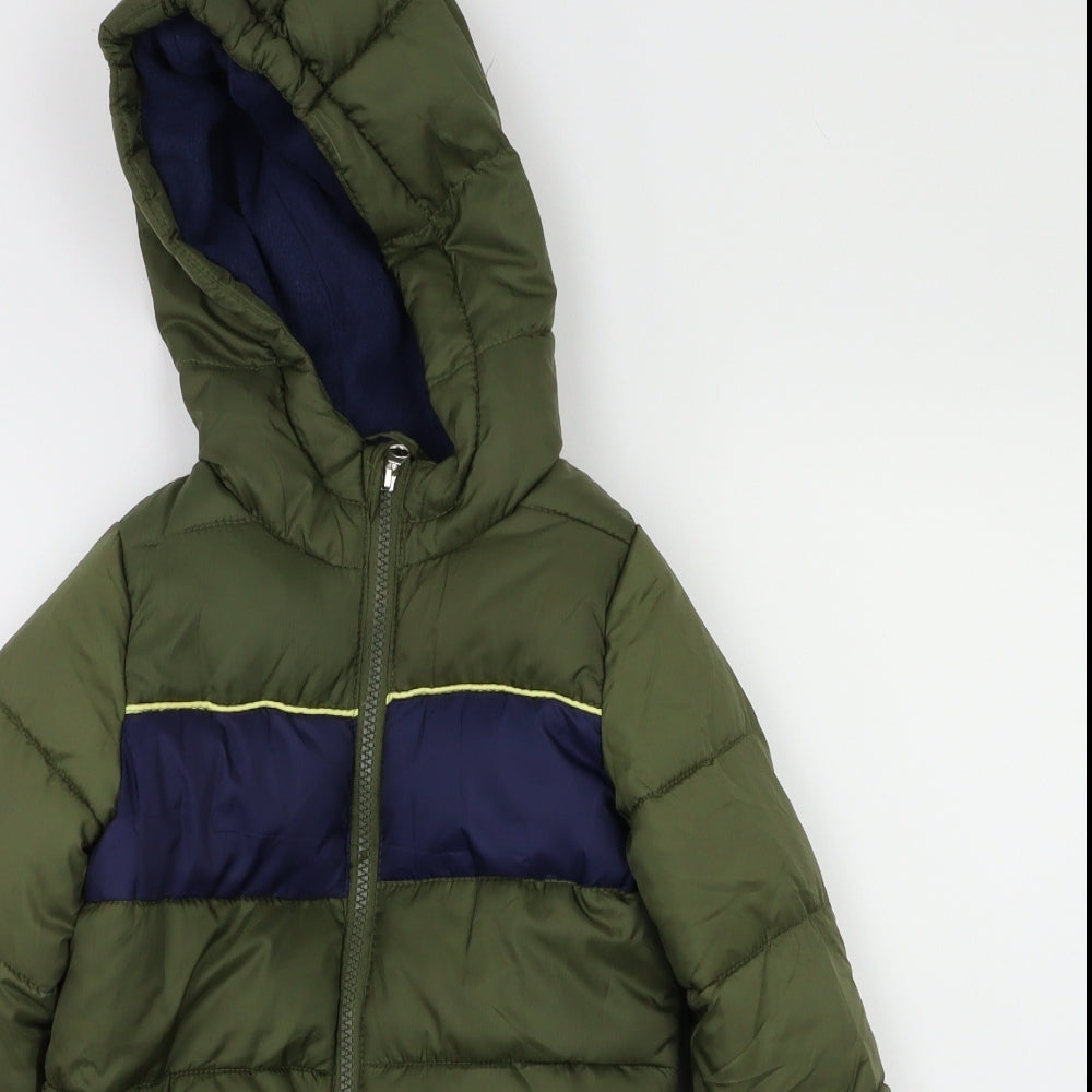 lilly &dan Boys Green   Basic Coat Coat Size 4-5 Years