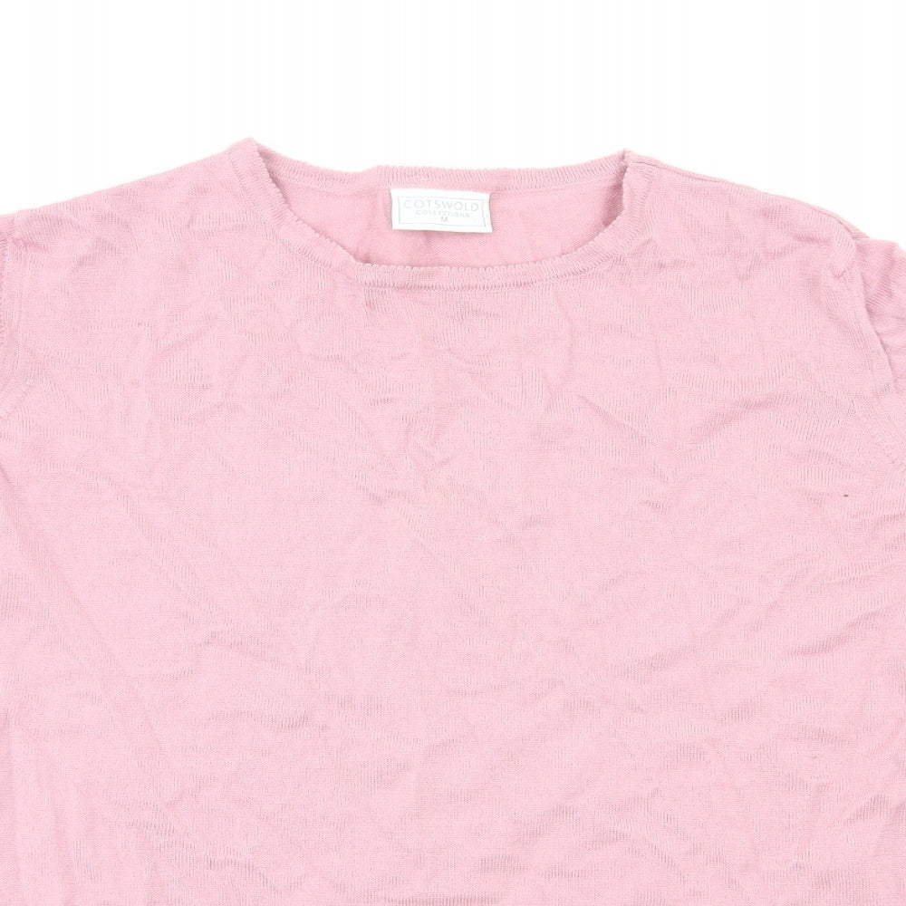 Cotsworld Womens Pink Houndstooth  Basic T-Shirt Size M