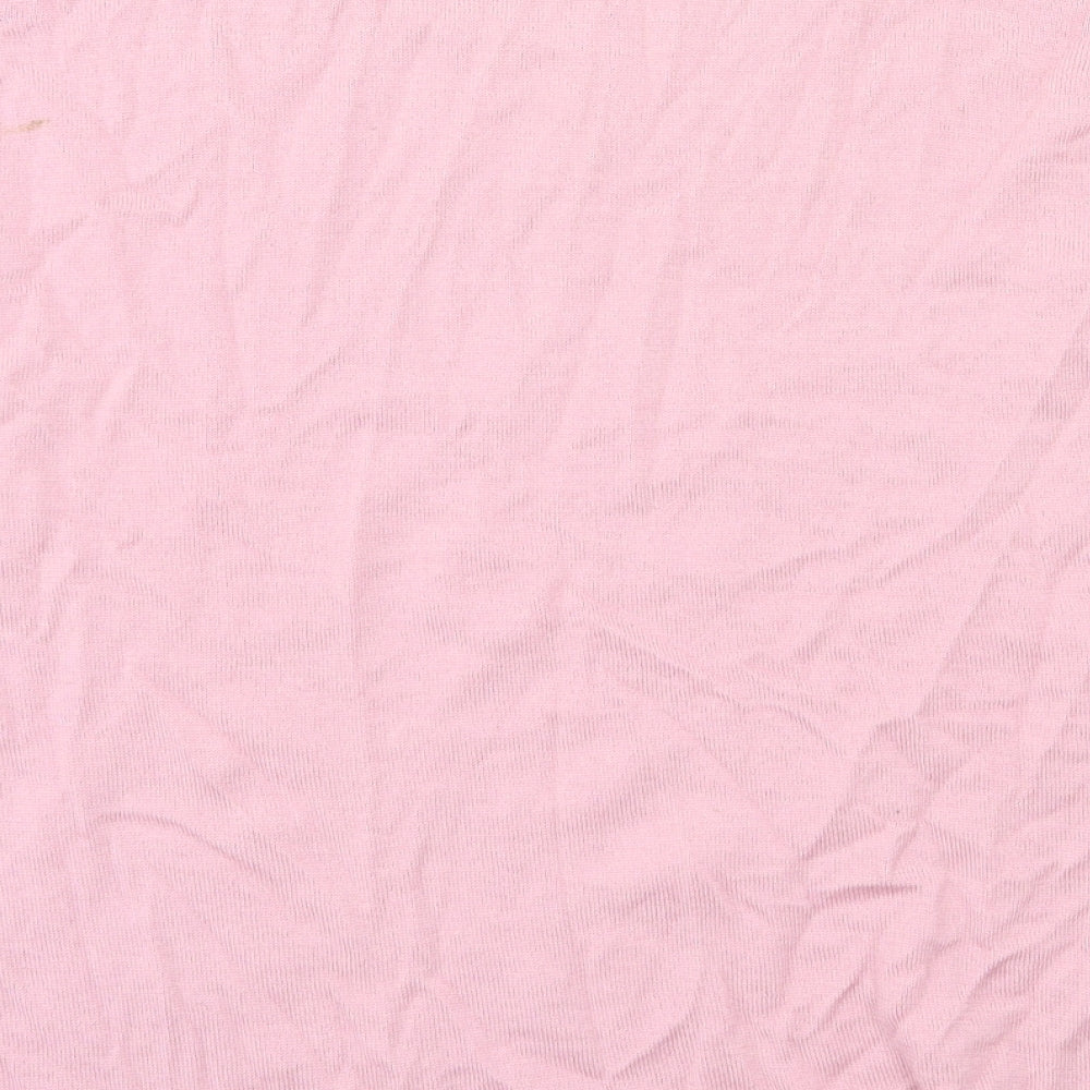 Cotsworld Womens Pink Houndstooth  Basic T-Shirt Size M