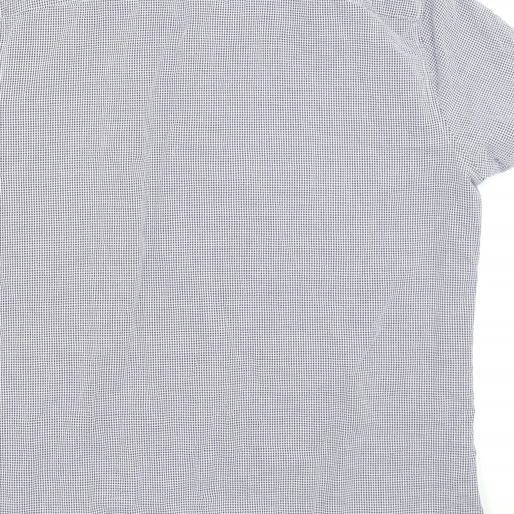 NEXT Mens Blue Houndstooth   Button-Up Size XL