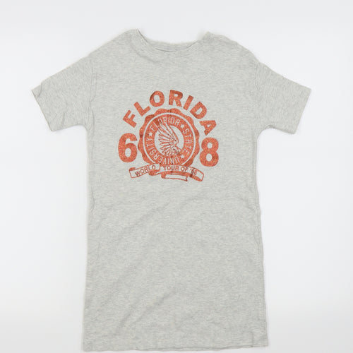 NEXT Girls Grey   Basic T-Shirt Size 7 Years