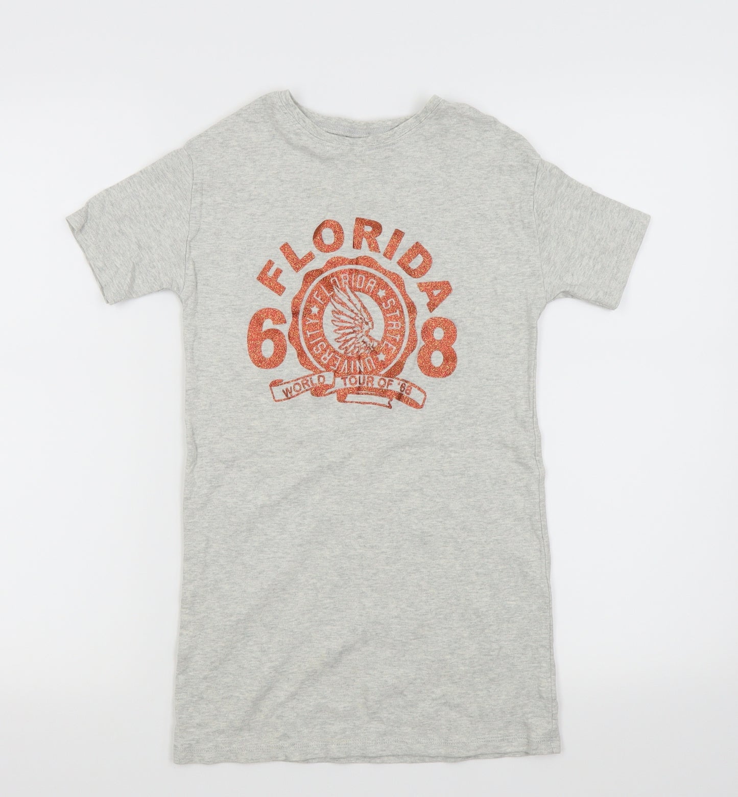 NEXT Girls Grey   Basic T-Shirt Size 7 Years