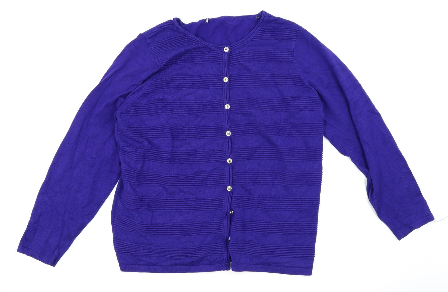 Preworn Womens Blue   Cardigan Jumper Size L