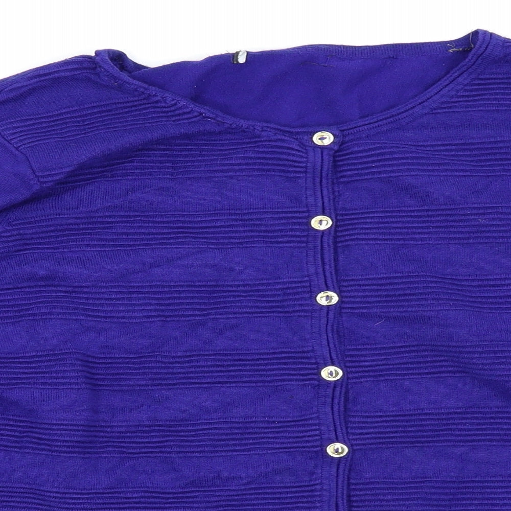Preworn Womens Blue   Cardigan Jumper Size L