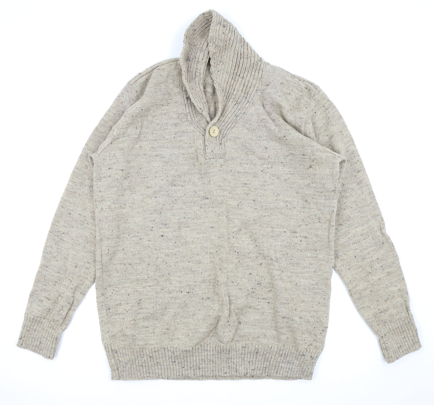 British Wool Mens Beige   Pullover Jumper Size 3XL