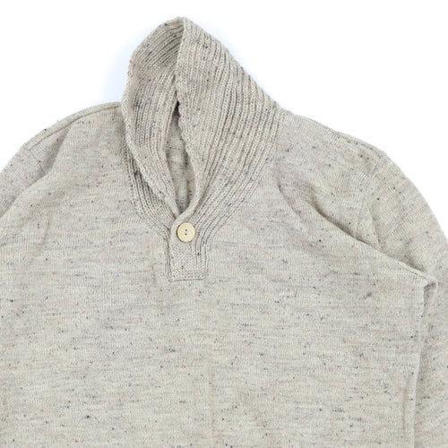 British Wool Mens Beige   Pullover Jumper Size 3XL