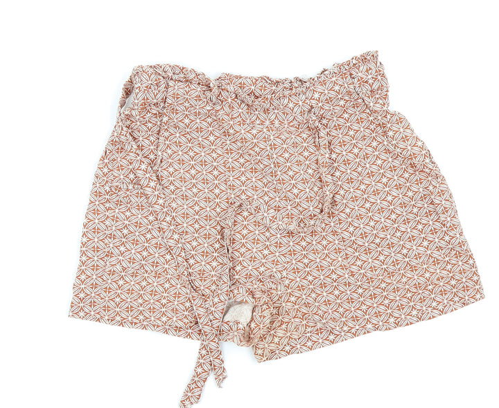 Primark Womens Beige Floral Hot Pants Shorts Size 6