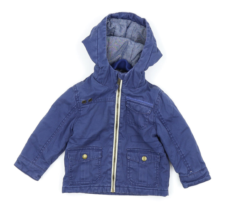 Asda George Boys Blue   Basic Coat Coat Size 9-12 Months