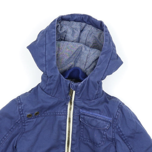 Asda George Boys Blue   Basic Coat Coat Size 9-12 Months