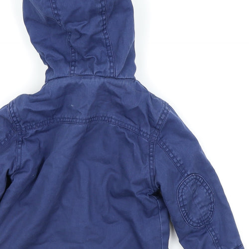 Asda George Boys Blue   Basic Coat Coat Size 9-12 Months