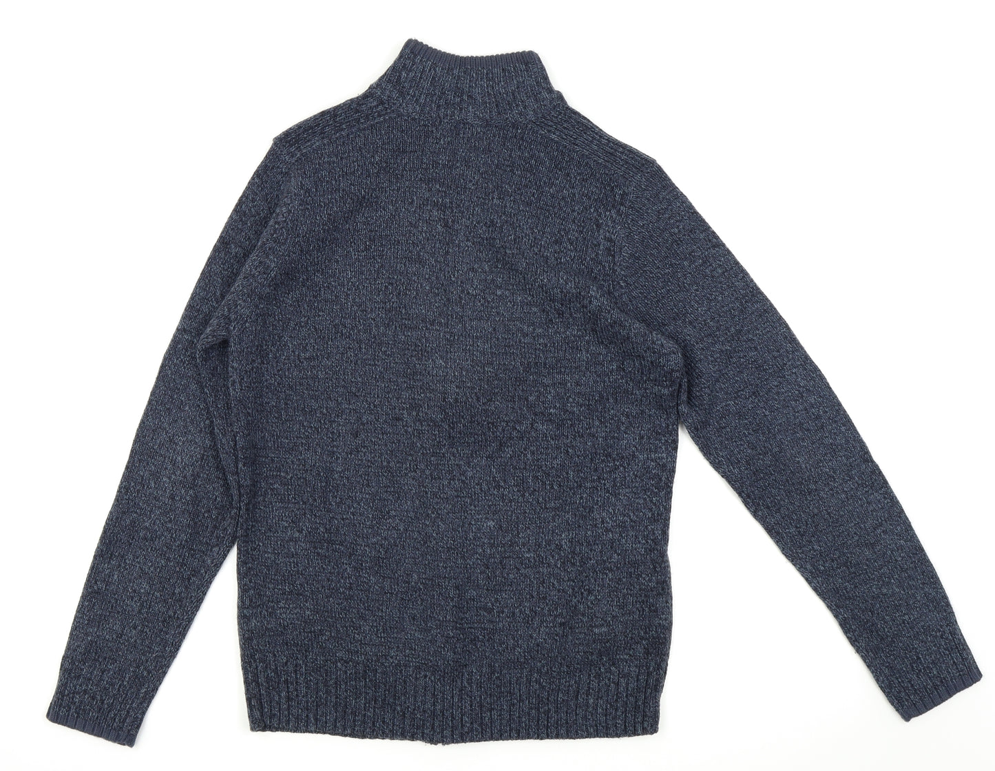 M&S Mens Blue   Full Zip Jumper Size S