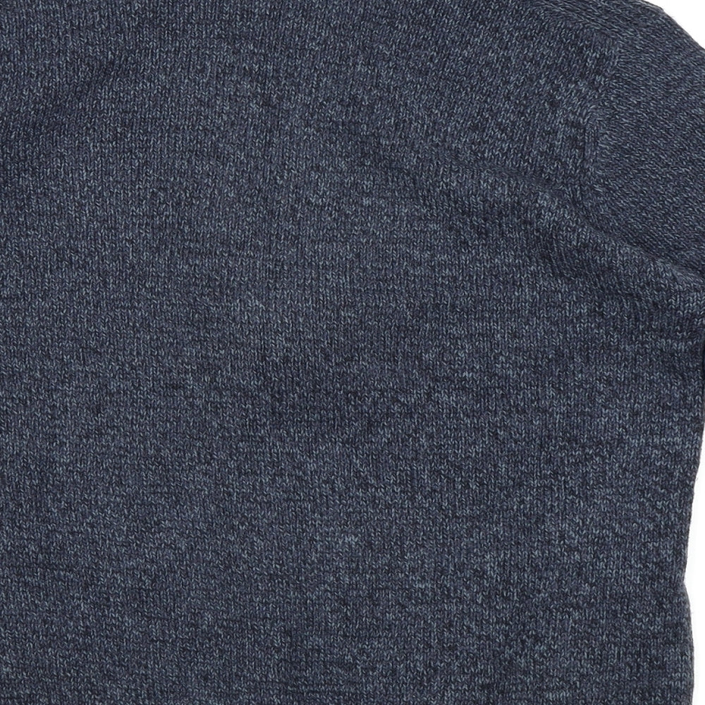 M&S Mens Blue   Full Zip Jumper Size S