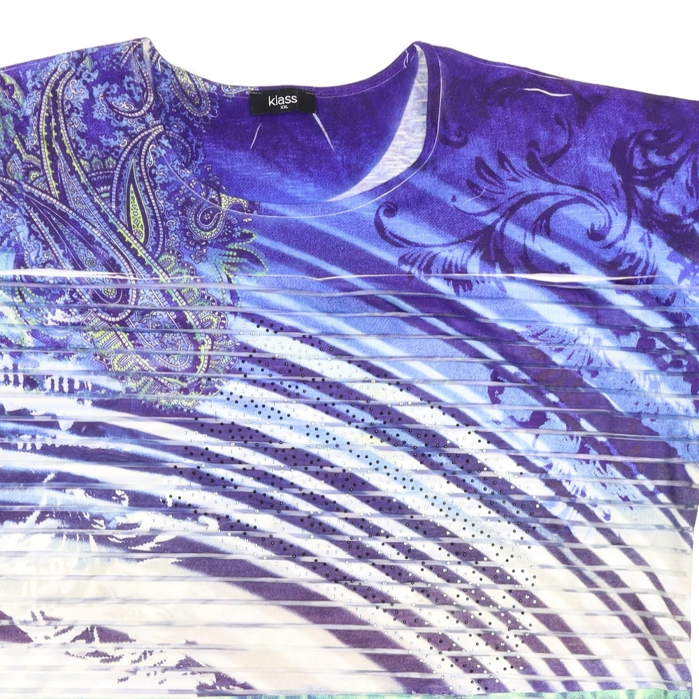 Klass Womens Multicoloured   Basic T-Shirt Size 2XL