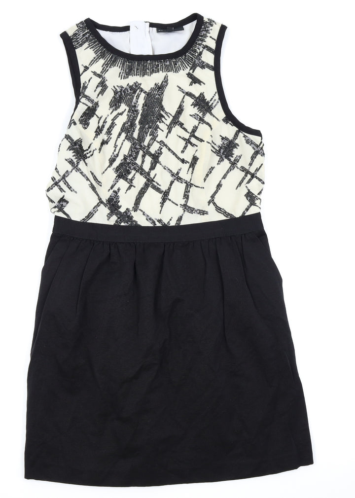 Warehouse Womens Black   Fit & Flare  Size 14