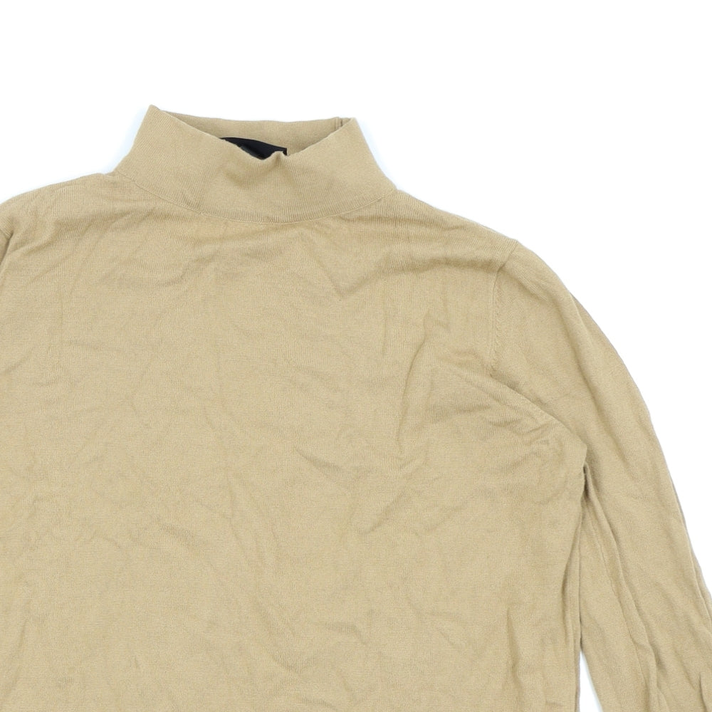 Topshop Womens Beige   Basic T-Shirt Size 12