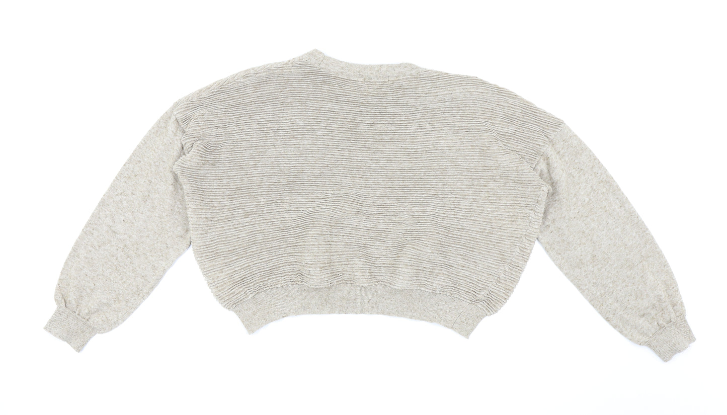 Jaqueline deYong Womens Beige   Pullover Jumper Size XL  - Crop jumper