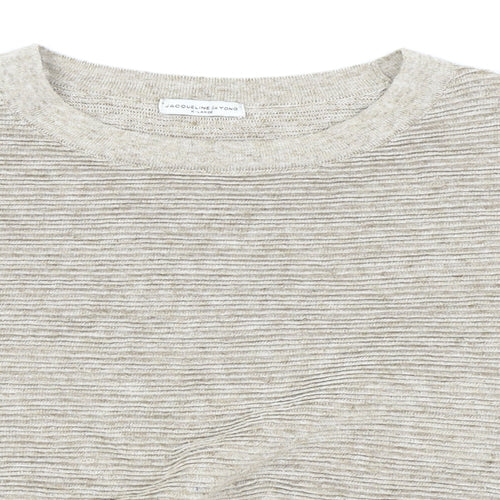 Jaqueline deYong Womens Beige   Pullover Jumper Size XL  - Crop jumper