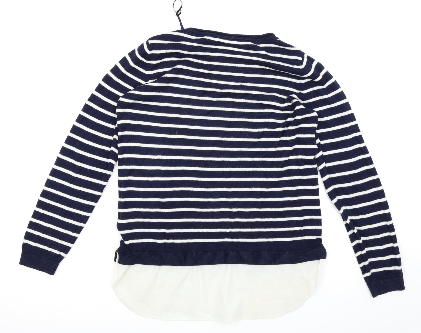 Asda George Womens Blue Striped  Basic T-Shirt Size 14