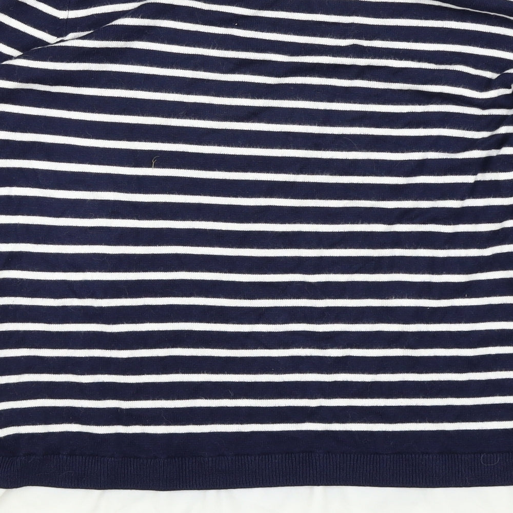 Asda George Womens Blue Striped  Basic T-Shirt Size 14