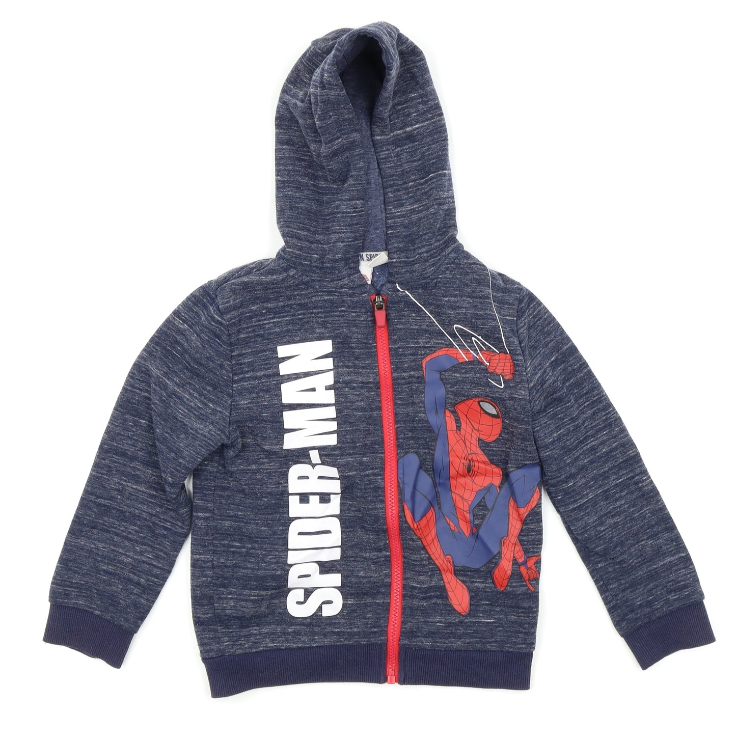 Marvel Boys Blue   Full Zip Jumper Size 5-6 Years  - Spier Man