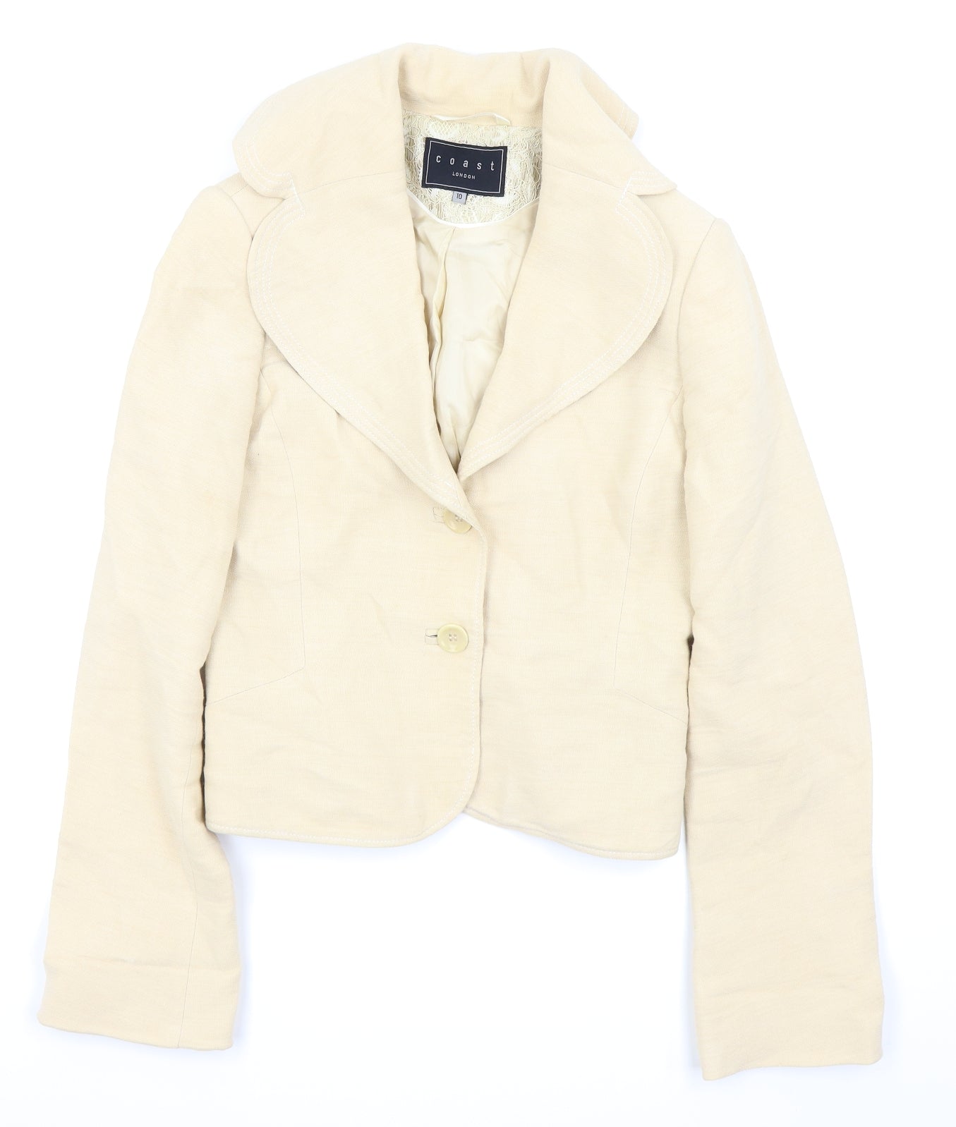 coast london Womens Beige   Jacket Coatigan Size 10