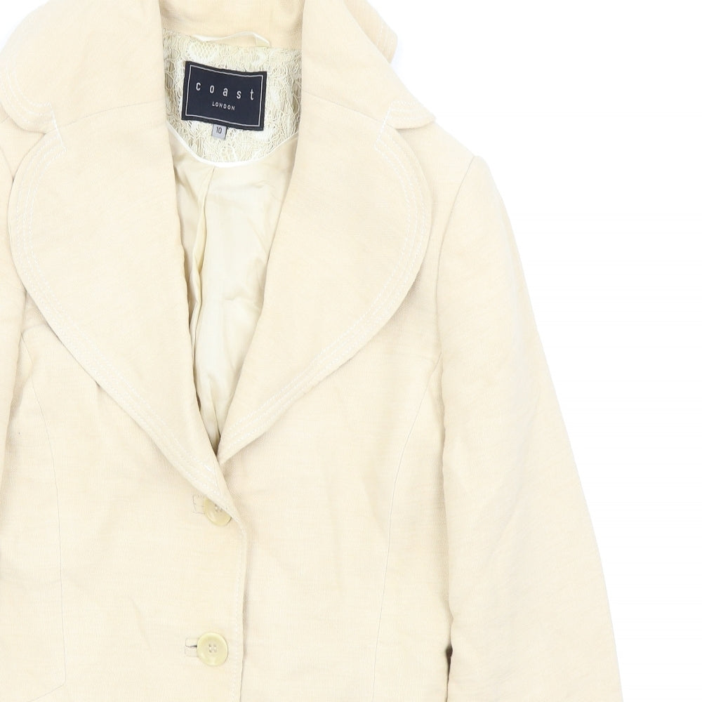 coast london Womens Beige   Jacket Coatigan Size 10