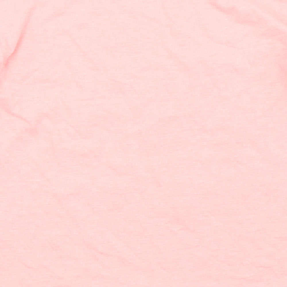 hulabaloo Girls Pink Houndstooth  Basic T-Shirt Size 7-8 Years