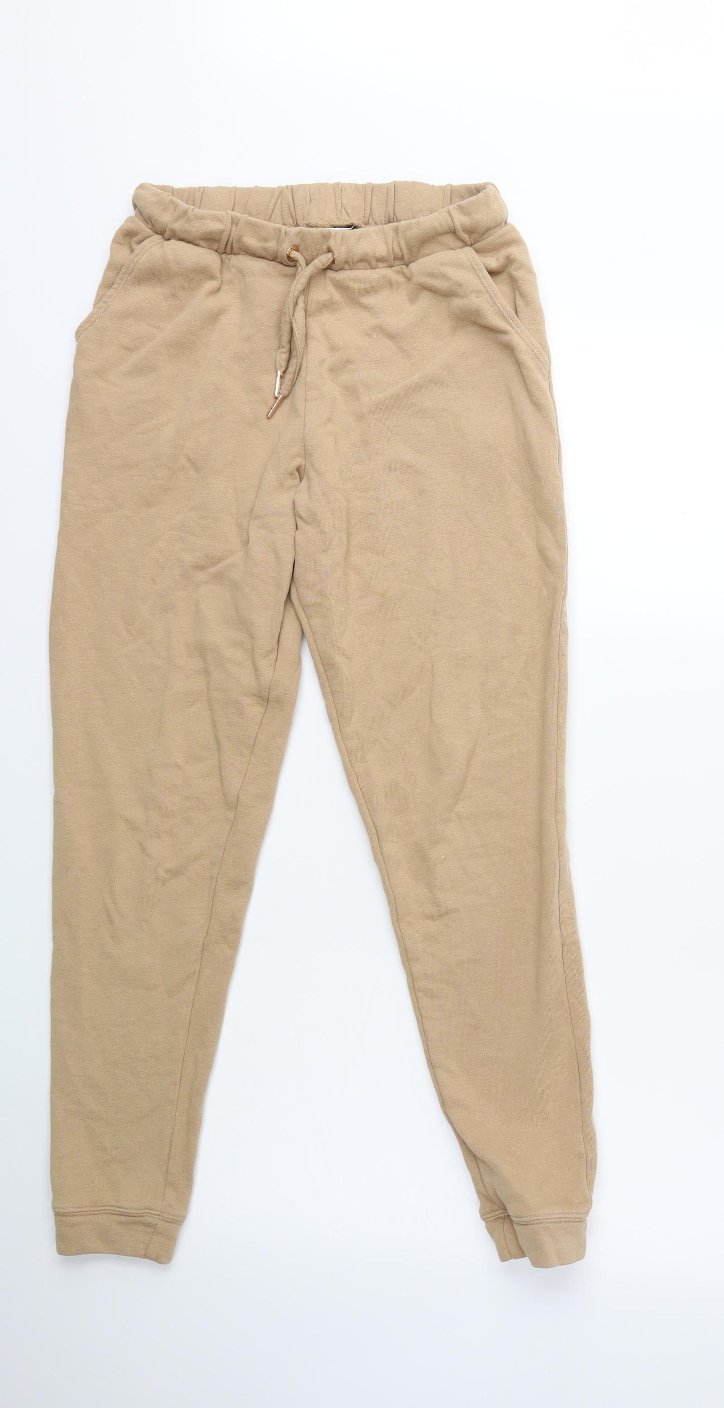 Miss Selfridge Womens Beige   Sweatpants Trousers Size 8 L26 in