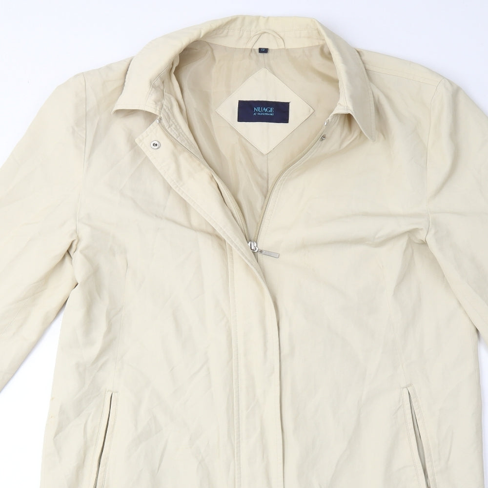 NuAge Womens Beige   Overcoat Coat Size 12