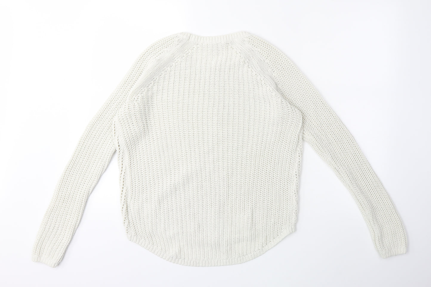 H&M Womens Beige  Knit Pullover Jumper Size S