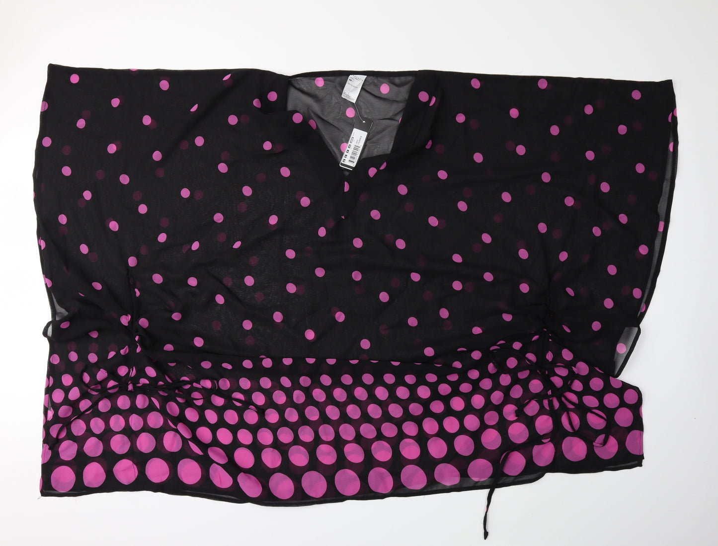 Fantasie` Womens Black Polka Dot  Kimono Blouse Size L  - BEACH