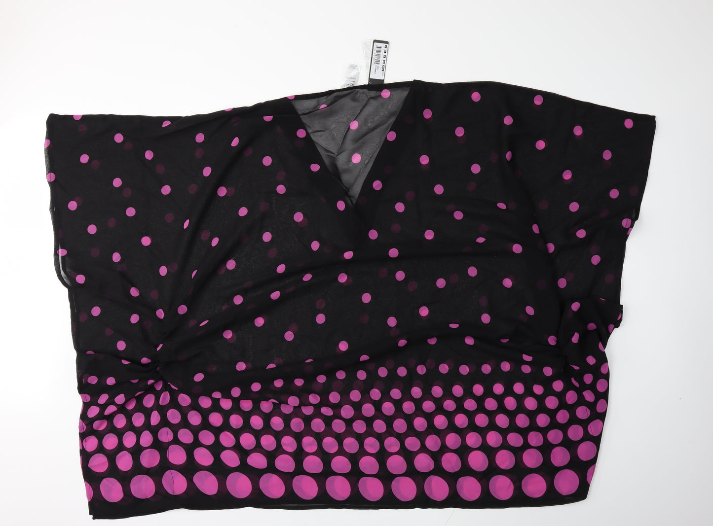 Fantasie` Womens Black Polka Dot  Kimono Blouse Size L  - BEACH