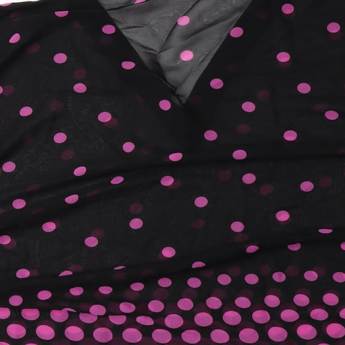 Fantasie` Womens Black Polka Dot  Kimono Blouse Size L  - BEACH