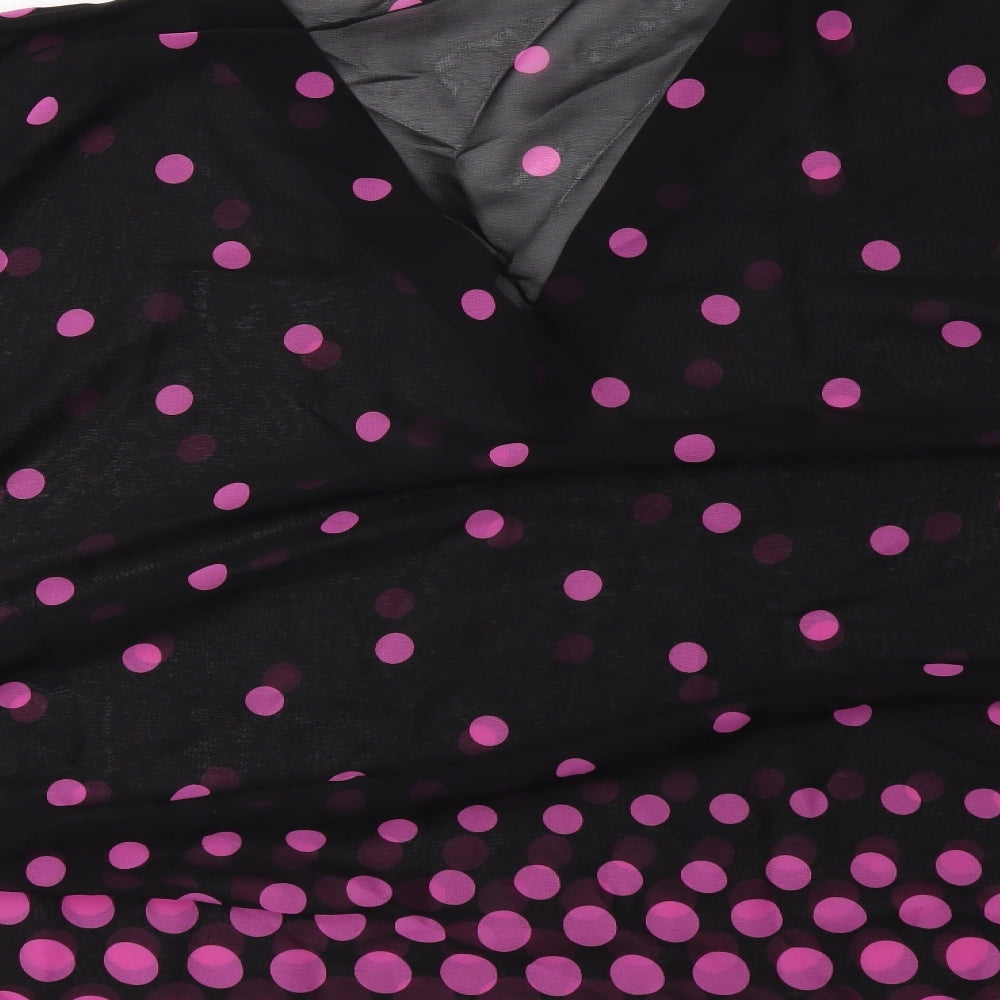 Fantasie` Womens Black Polka Dot  Kimono Blouse Size L  - BEACH