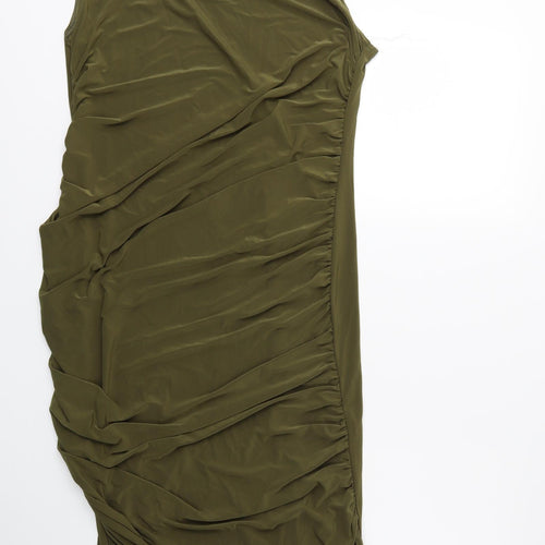 Be Jealous Womens Green   Bodycon  Size 16  - Rouched