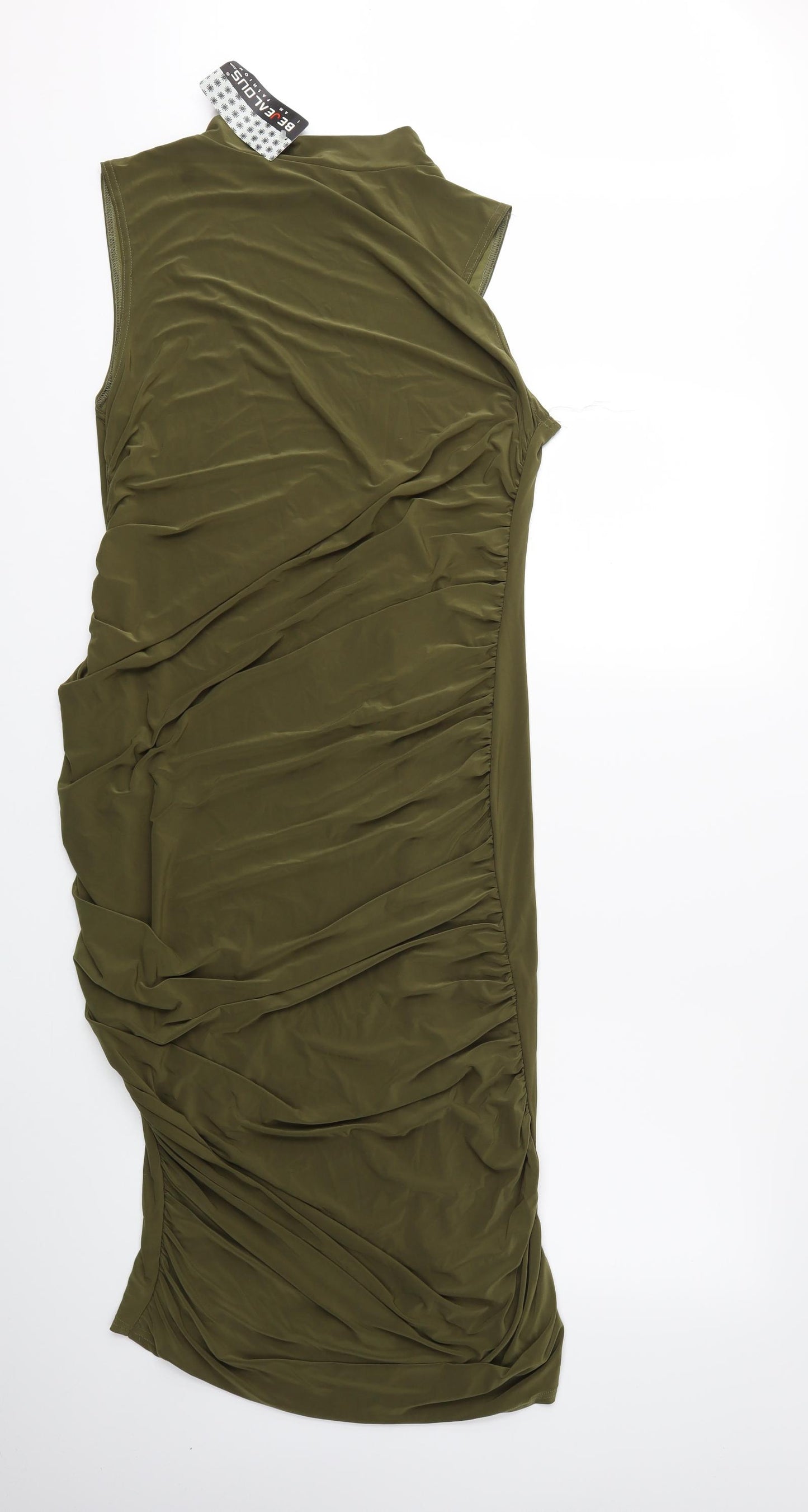 Be Jealous Womens Green   Bodycon  Size 16  - Rouched