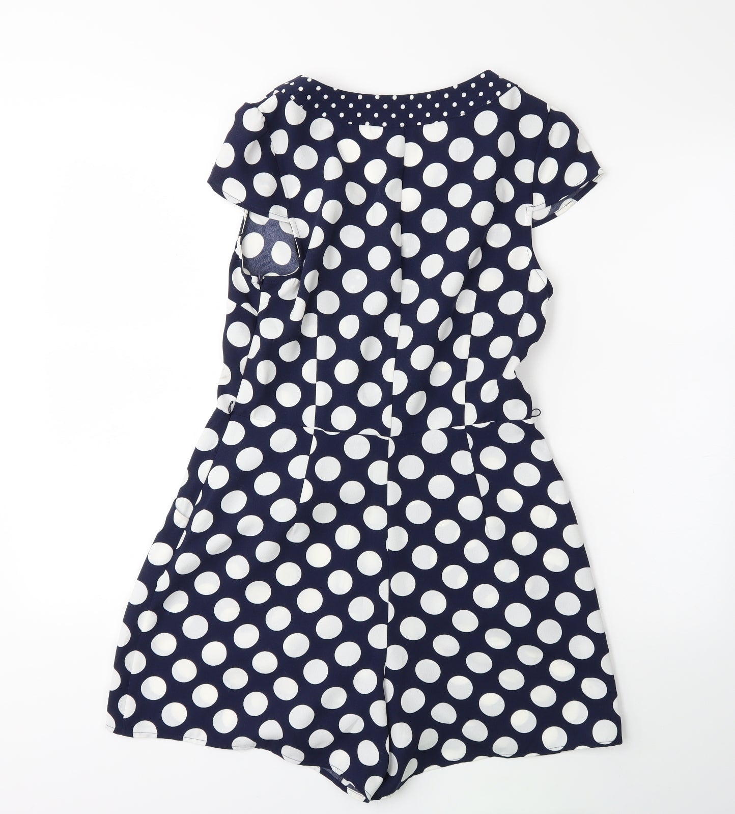 Oasis Womens Blue Polka Dot  Playsuit One-Piece Size 10