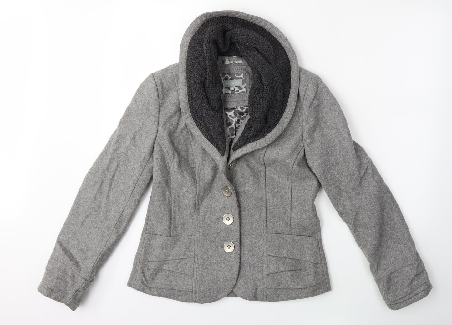 Per Una Womens Grey   Jacket Coat Size 12